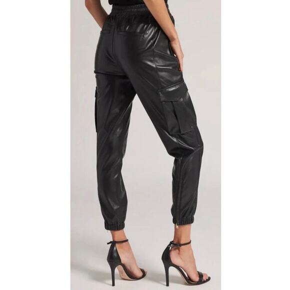 Generation Love Vegan Leather Cargo Jogger Black size XS - Picture 2 of 7